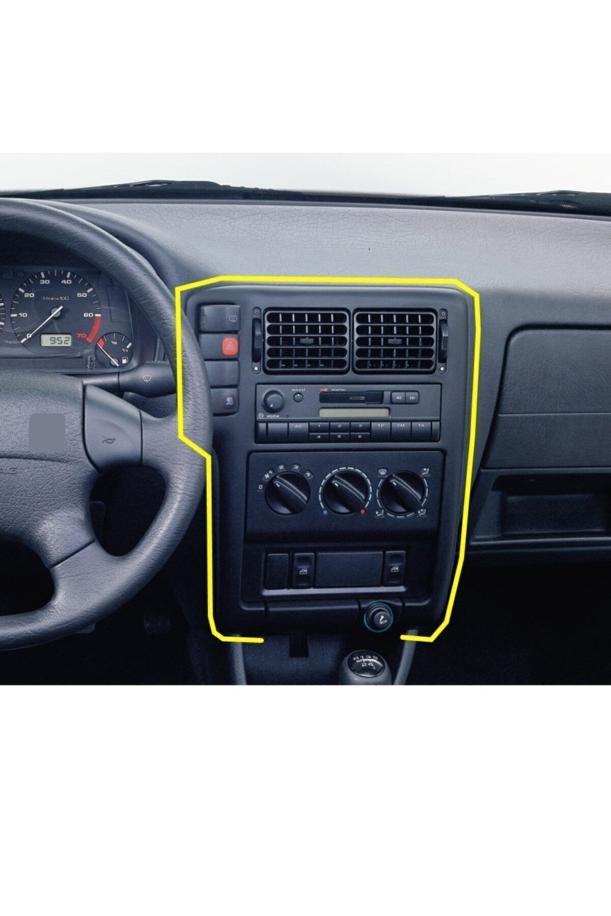 Vw Volkswagen Polo Hatchback Hb 1994-1999 Ön Torpido Konsolu Teyp Çerçevesi 6n1858069a